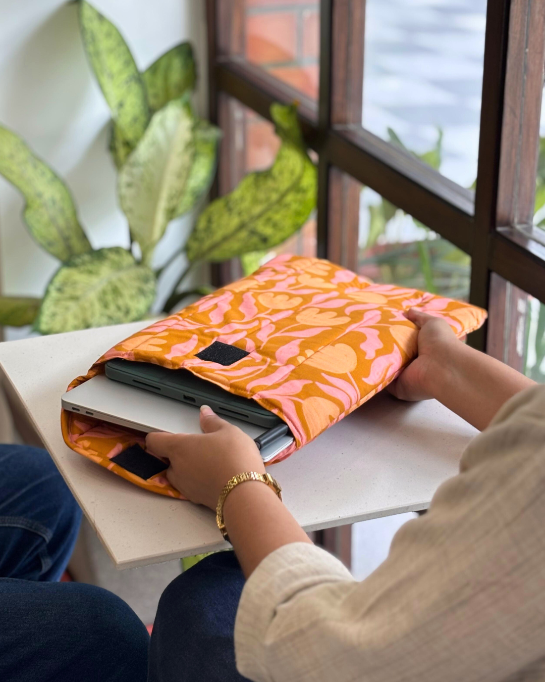 Coral iPad Sleeve