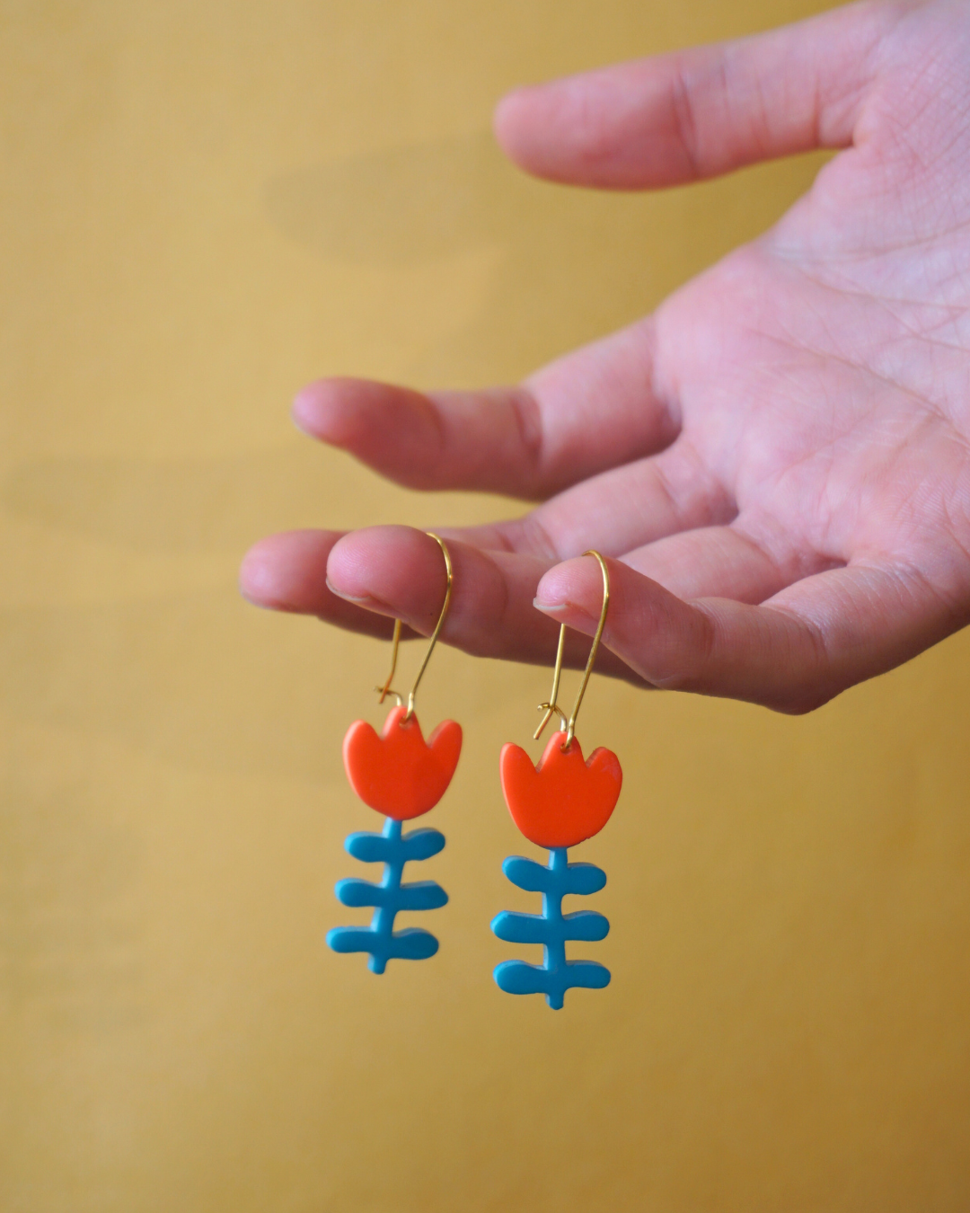 Orange Bud Earrings