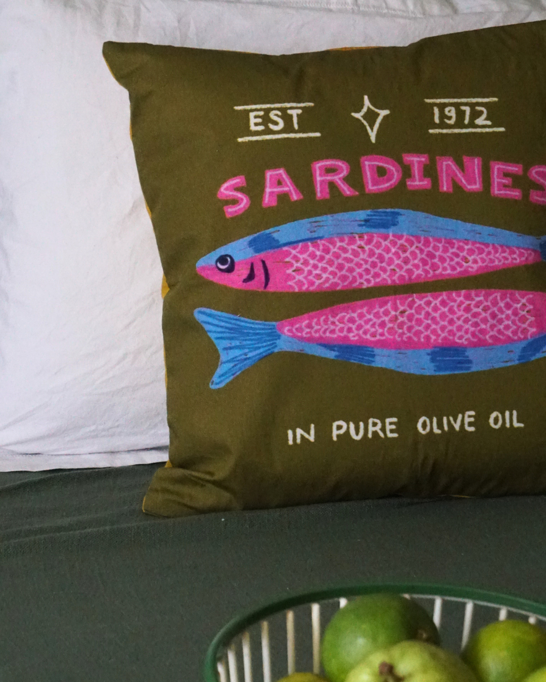 Sardines I Cushion Cover