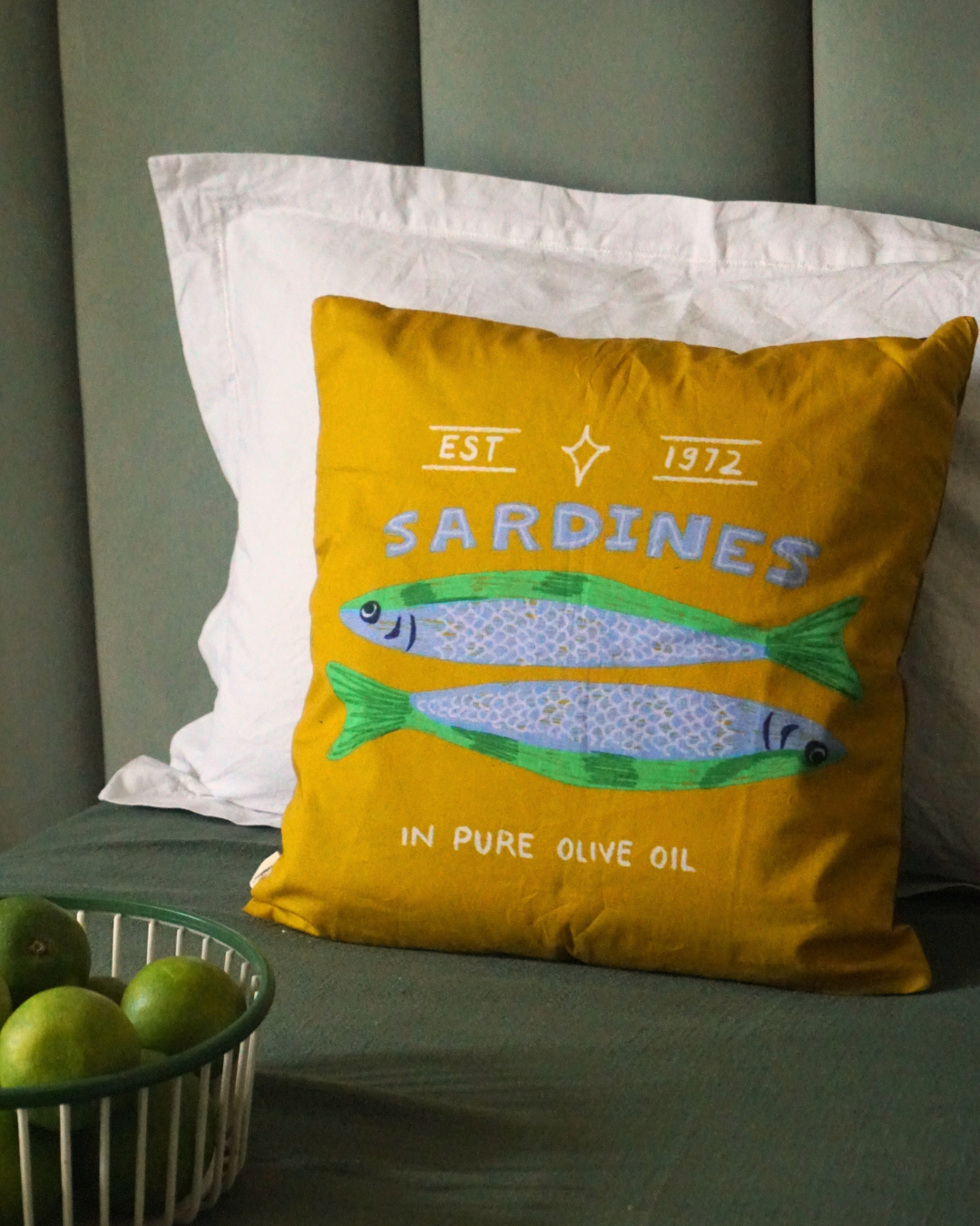 Sardines I Cushion Cover