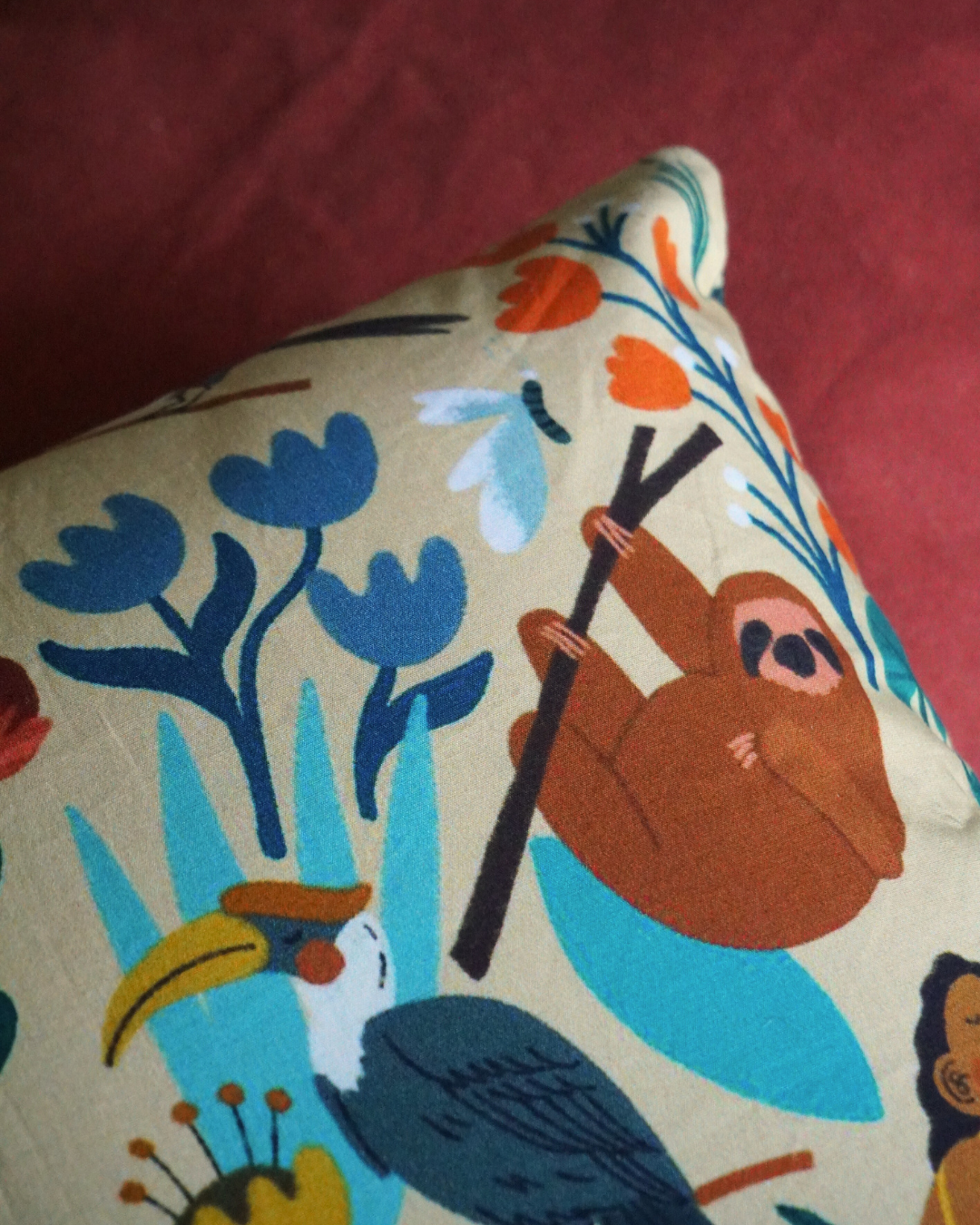 Day in the Jungle I Cushion Cover