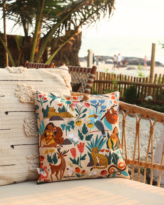 Day in the Jungle I Cushion Cover