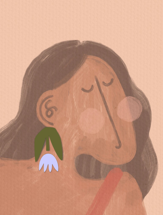 Big Tulips Earring
