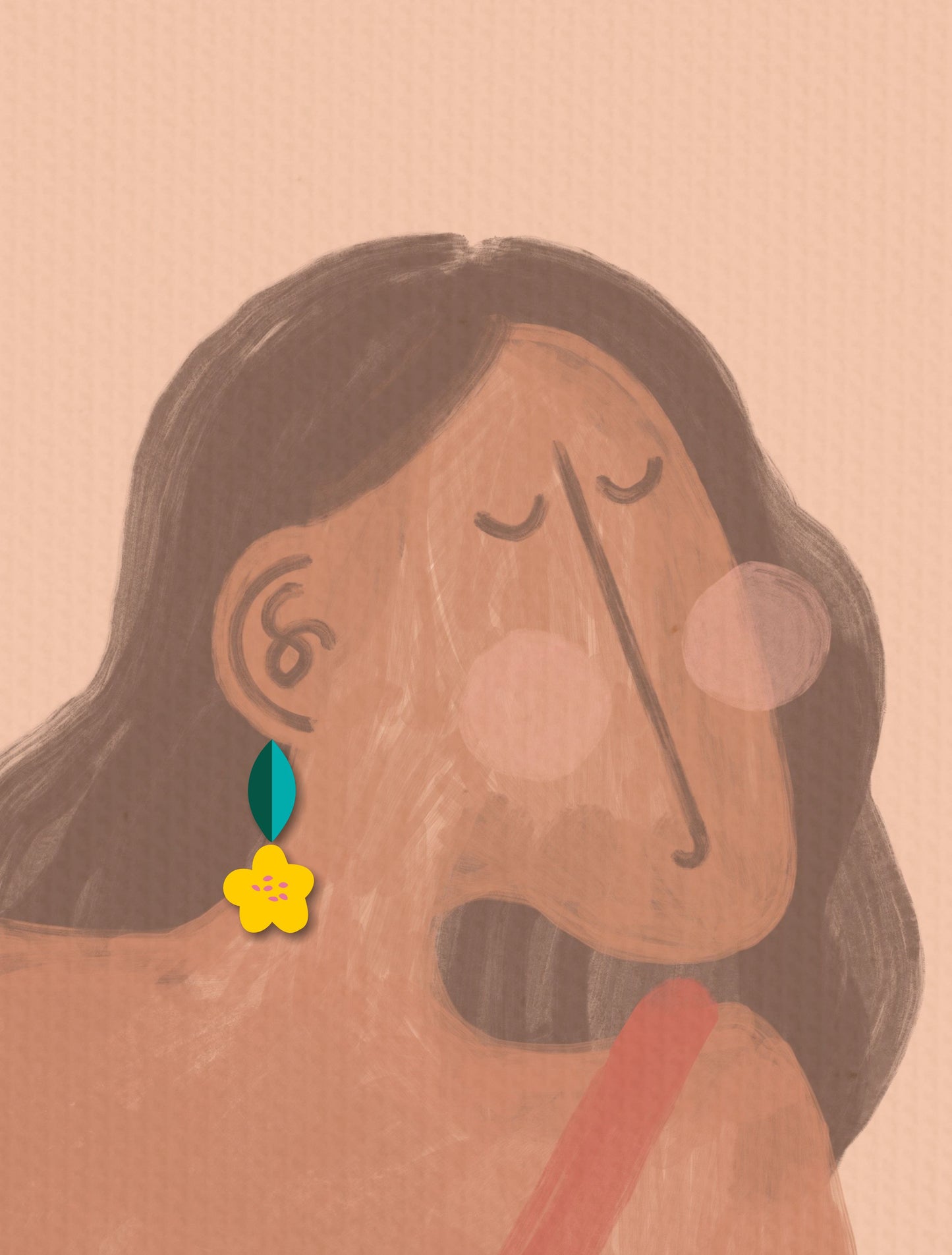 Yellow Flower Earrings