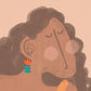 Orange Bud Earrings