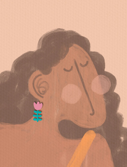 Pink Bud Earrings