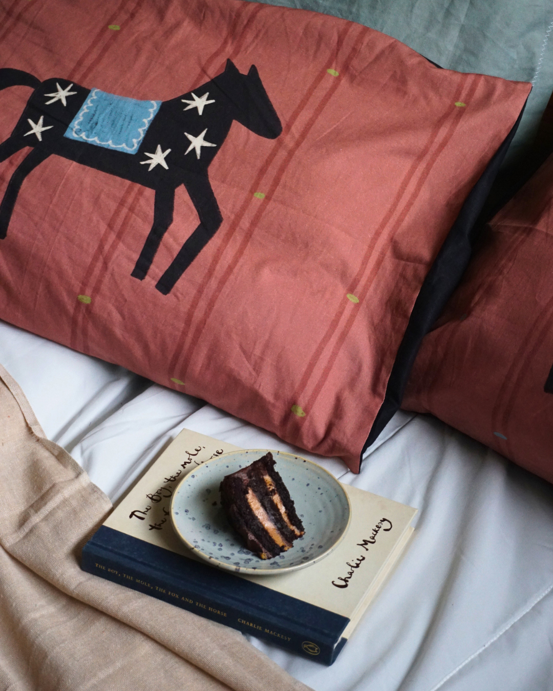 Hay and Horse I Pillow Covers