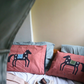 Hay and Horse I Pillow Covers